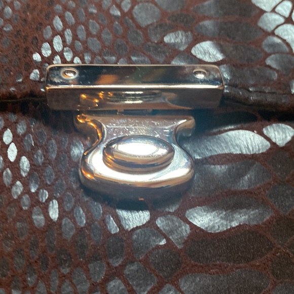 Lulu Townsend Faux Snakeskin Clutch - Picture 3 of 7